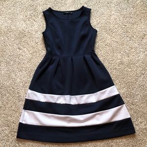 Navy striped dress